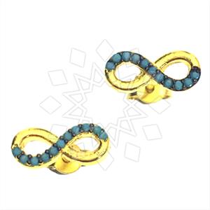 925 Sterling Silver Infinity Stud Earrings