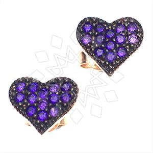 925 Sterling Silver Heart Stud Earrings