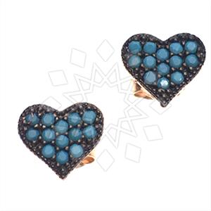 925 Sterling Silver Heart Stud Earrings