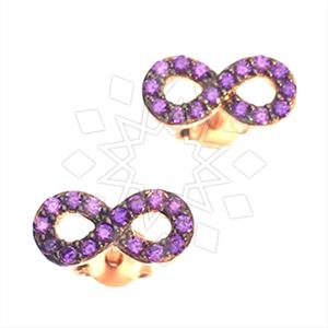 925 Sterling Silver Infinity Stud Earrings