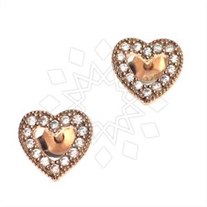 925 Sterling Silver Heart Stud Earrings