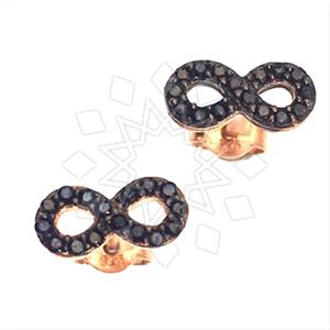 925 Sterling Silver Infinity Stud Earrings