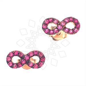 925 Sterling Silver Infinity Stud Earrings