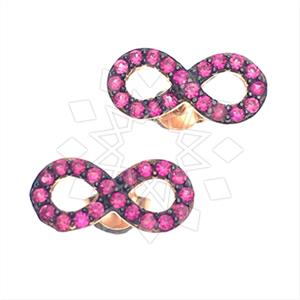 925 Sterling Silver Infinity Stud Earrings