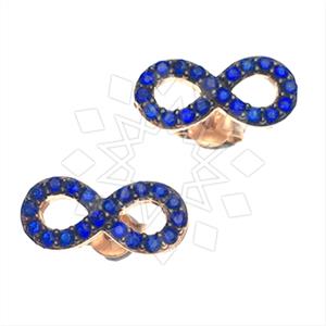 925 Sterling Silver Infinity Stud Earrings
