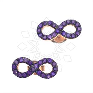 925 Sterling Silver Infinity Stud Earrings