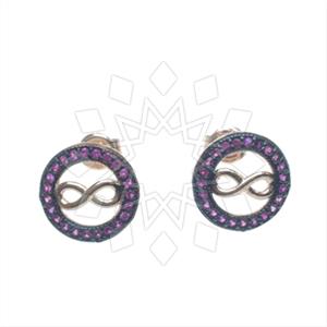 925 Sterling Silver Infinity Stud Earrings