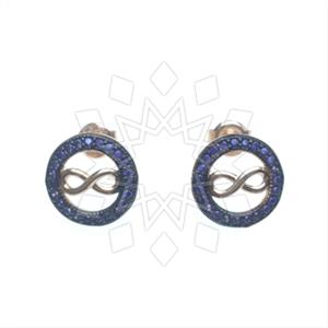 925 Sterling Silver Infinity Stud Earrings