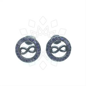 925 Sterling Silver Infinity Stud Earrings