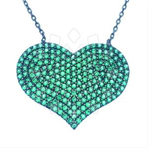 925 Sterling Silver Heart Pendant Necklace