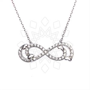 925 Sterling Silver Infinity Pendant Necklace