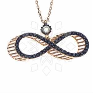 925 Sterling Silver Infinity Pendant Necklace