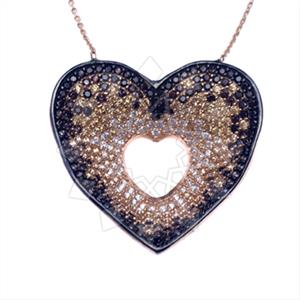 925 Sterling Silver Heart Pendant Necklace