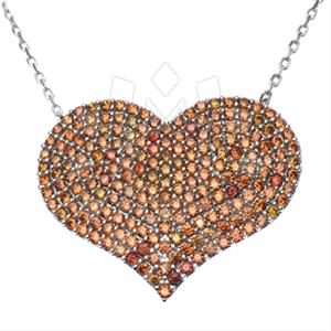 925 Sterling Silver Heart Pendant Necklace