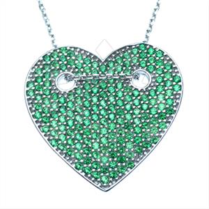 925 Sterling Silver Heart Pendant Necklace