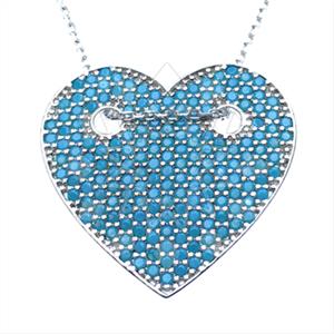 925 Sterling Silver Heart Pendant Necklace
