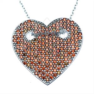 925 Sterling Silver Heart Pendant Necklace