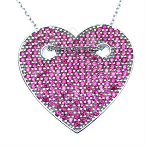 925 Sterling Silver Heart Pendant Necklace