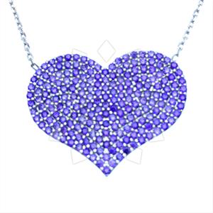 925 Sterling Silver Heart Pendant Necklace