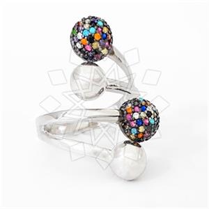 925 Sterling Silver Geometric Cocktail Rings