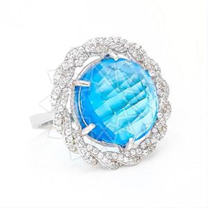 925 Sterling Silver Geometric Cocktail Rings