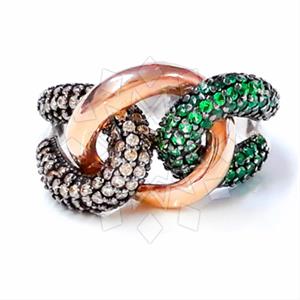 925 Sterling Silver Geometric Cocktail Rings