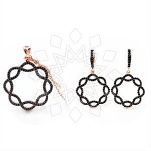 925 Sterling Silver Infinity Earrings Necklace Sets