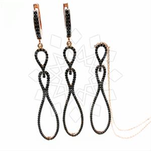 925 Sterling Silver Geometric Earrings Necklace Sets