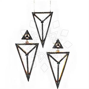 925 Sterling Silver Geometric Earrings Necklace Sets