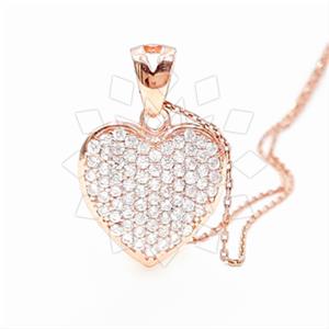 925 Sterling Silver Heart Pendant Necklace