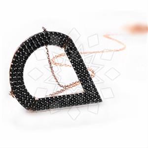 925 Sterling Silver Geometric Pendant Necklace