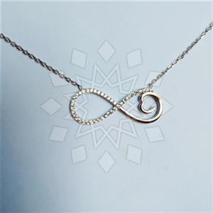 925 Sterling Silver Infinity Pendant Necklace
