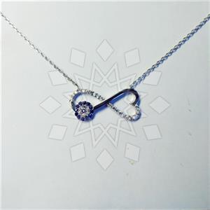 925 Sterling Silver Infinity Pendant Necklace