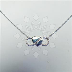 925 Sterling Silver Infinity Pendant Necklace