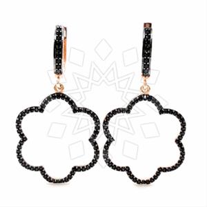 925 Sterling Silver Flower Statement Earring