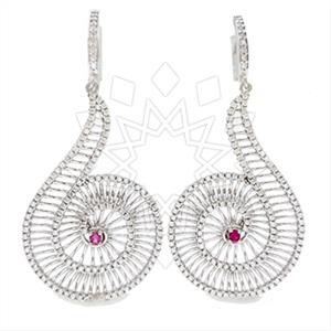 925 Sterling Silver Geometric Statement Earring