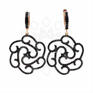 925 Sterling Silver Flower Statement Earring