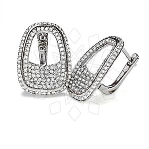 925 Sterling Silver Geometric Statement Earring