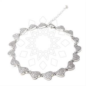 925 Sterling Silver Heart Tennis Bracelets