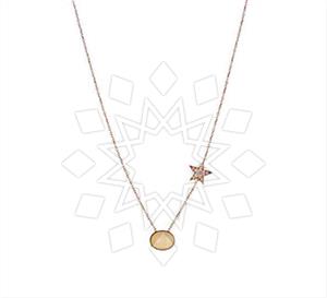 925 Sterling Silver Moon and Stars Pendant Necklace