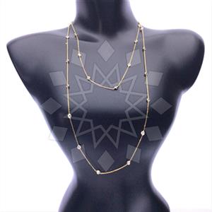 925 Sterling Silver Modern  Metal and Chain Necklace