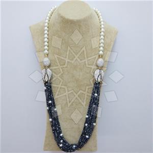 Fashion Gem and Crystals Beaded Necklace