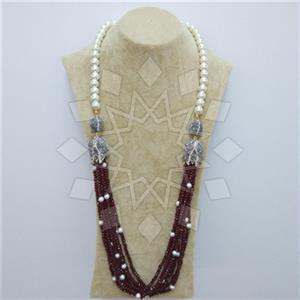 Fashion Gem and Crystals Beaded Necklace