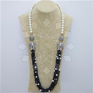 Fashion Gem and Crystals Beaded Necklace