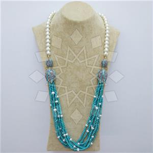 Fashion Gem and Crystals Beaded Necklace