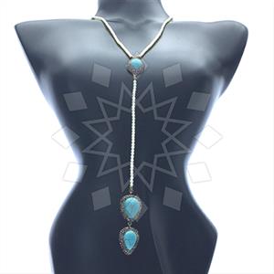 Fashion Gem and Crystals Beaded Necklace