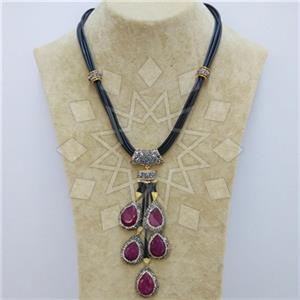 Fashion Gem and Crystals Statement Necklace