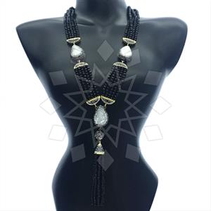 Fashion Gem and Crystals Tassel Necklace