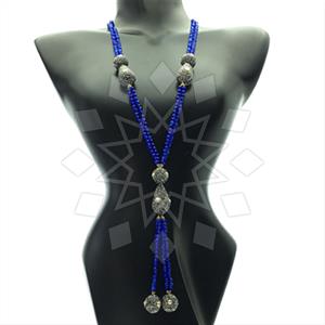 Gemstone and Bead Gem and Crystals Tassel Necklace
