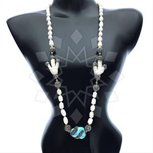 Gemstone and Bead Gem and Crystals Beaded Necklace